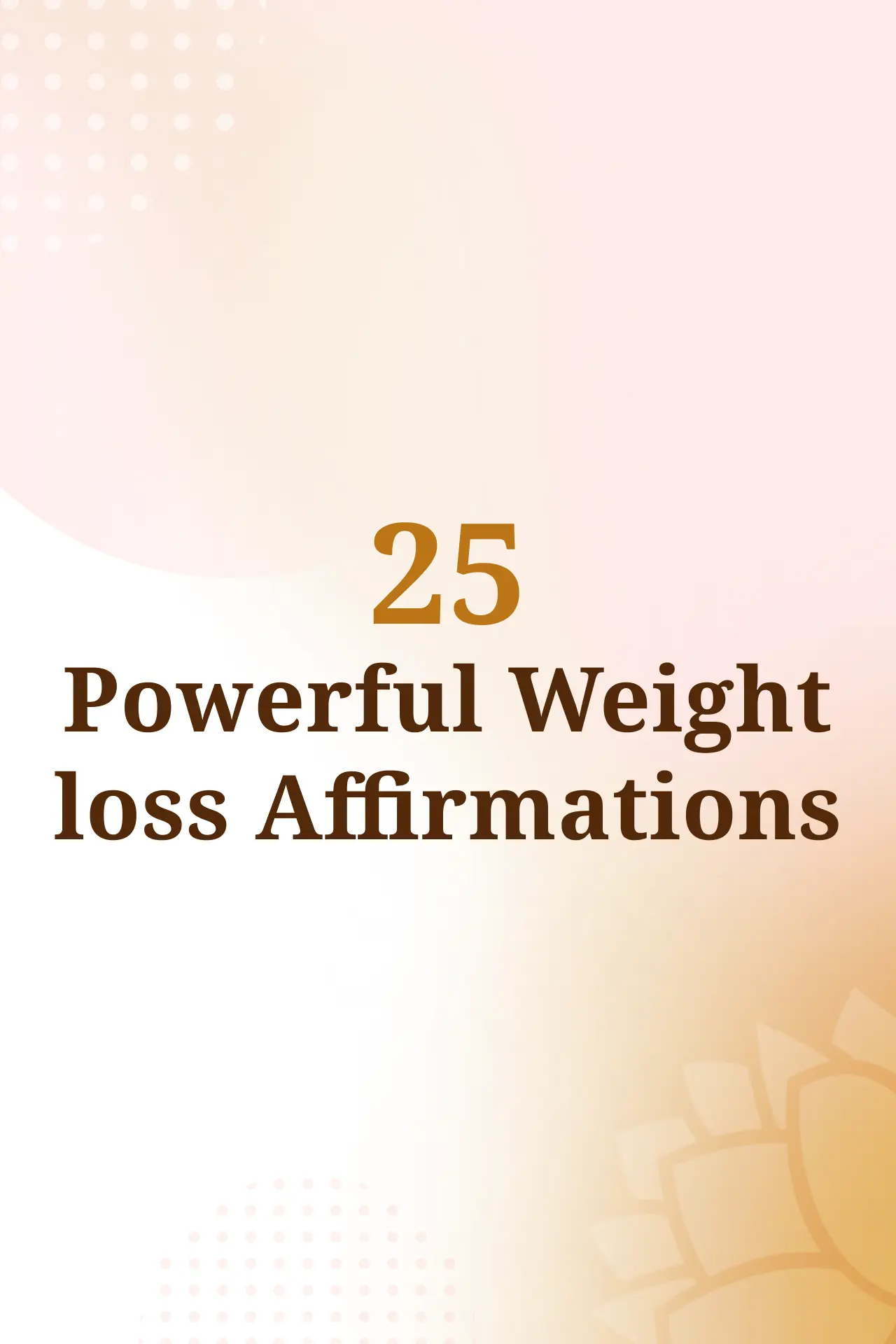 Powerful Weightloss Affirmations Ver.1